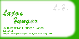 lajos hunger business card